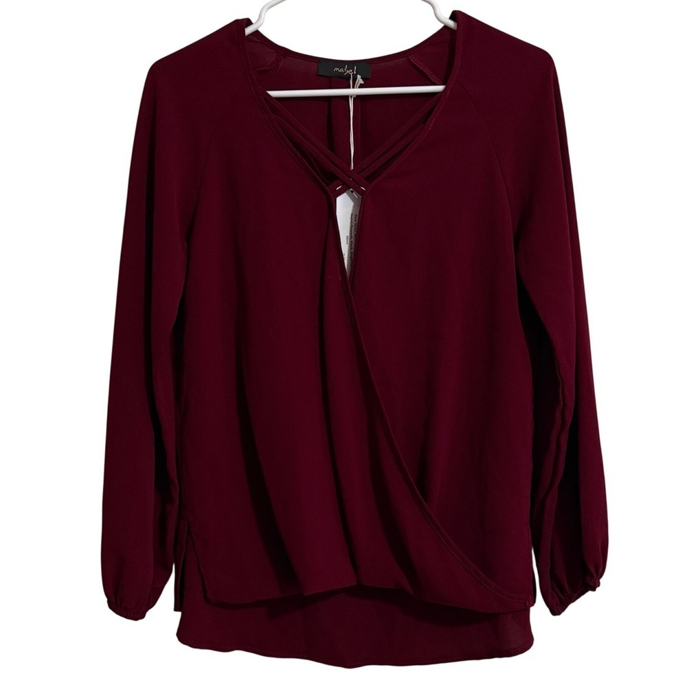 Elegant Burgundy Blouse - Picture 1 of 6